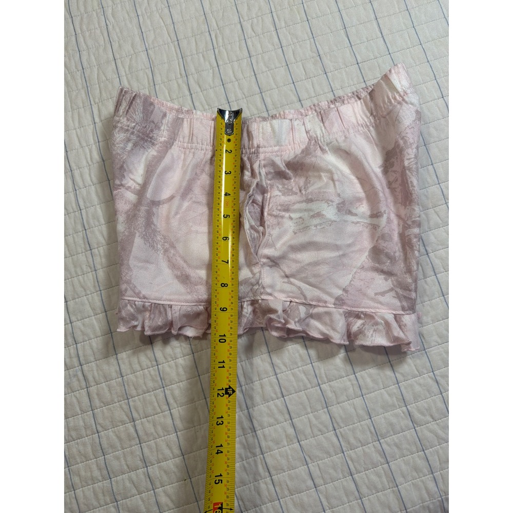 Hollister Sleep Womens Pink Camo Ruffle Hem Pajama Shorts Small NWT - Picture 5 of 7